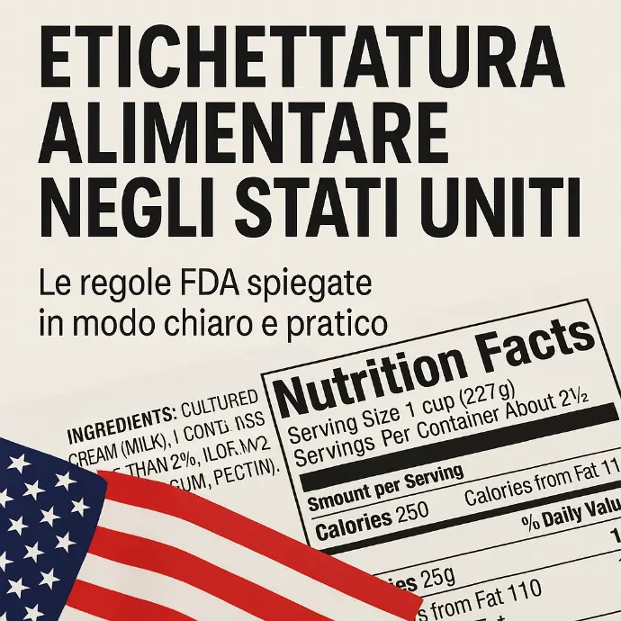 corso live etichettatura USA  corso online FDA labeling  webinar FDA etichettatura alimentare  training 21 CFR 101 online / live  corso export alimentare USA etichette